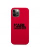 Karl Lagerfeld iPhone 12/12 Pro silicone case Stack Logo red