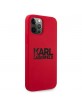 Karl Lagerfeld iPhone 12/12 Pro silicone case Stack Logo red