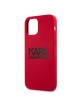 Karl Lagerfeld iPhone 12/12 Pro silicone case Stack Logo red