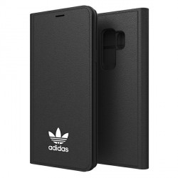 Adidas Samsung S9 Plus Tasche Booklet Case Cover Basics schwarz
