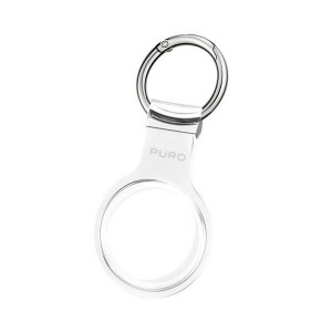 Puro AirTag Case Cover Hülle Schlüsselanhänger Nude Silikon transparent