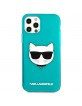 Karl Lagerfeld iPhone 12 Pro Max Case Cover Hülle blau Choupette Fluo
