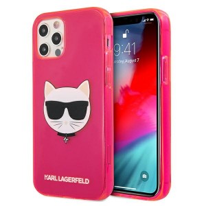 Karl Lagerfeld iPhone 12 Pro Max Case Cover Hülle pink Choupette Fluo