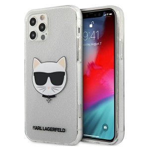 Karl Lagerfeld iPhone 12 Pro Max case cover silver Choupette Fluo