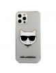 Karl Lagerfeld iPhone 12 Pro Max Case Cover Hülle silber Choupette Fluo