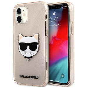 Karl Lagerfeld iPhone 12 mini Case Cover Hülle gold Choupette Fluo