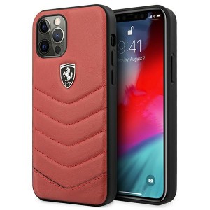 Ferrari iPhone 12 Pro Max Heritage Leather Case Cover Red