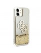 Guess iPhone 11 case cover gold 4G Big Logo liquid glitter