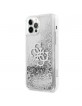Guess iPhone 12 Pro Max Case Cover Hülle Silber 4G Big Logo Liquid Glitter