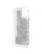 Guess iPhone 12 Pro Max Case Cover Silver 4G Big Logo Liquid Glitter