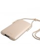 Guess iPhone 12 / 12 Pro case Saffiano Gold shoulder strap