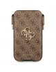 Guess iPhone 12 Pro Max phone case saffiano brown shoulder strap