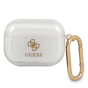 Guess AirPods Pro Case Cover Collection Glitter Transparent