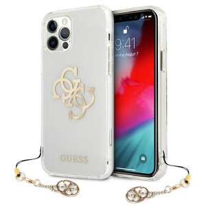 Guess iPhone 12 Pro Max Case Cover Hülle Transparent 4G Gold Charms