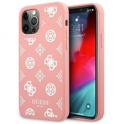 Guess iPhone 12 Pro Max Case Cover Silicone Peony Pink