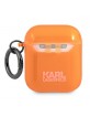 Karl Lagerfeld AirPods 1 / 2 Case Cover Hülle Choupette orange