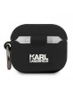 Karl Lagerfeld AirPods 3 Silikon Hülle schwarz Ikonik