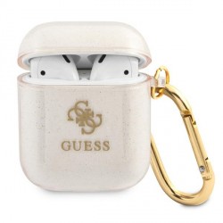 Guess AirPods 1 / 2 Case Cover Hülle Kollektion Glitzer Gold
