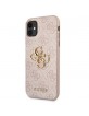 Guess iPhone 11 4G Big Metal Logo Case Cover Hülle Beige