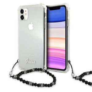 Guess iPhone 11 Case Cover Black Pearl Transparent