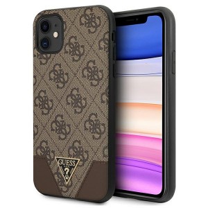 GUESS iPhone 11 Case Cover 4G Triangle Brown