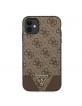 GUESS iPhone 11 Case Cover 4G Triangle Brown