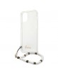 Guess iPhone 12 Pro Max Case Cover Hülle Weiß Pearl Transparent
