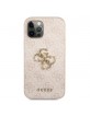 Guess iPhone 12 / 12 Pro 4G Big Metal Logo Case Cover Beige