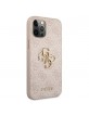 Guess iPhone 12 / 12 Pro 4G Big Metal Logo Case Cover Beige