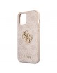 Guess iPhone 12 / 12 Pro 4G Big Metal Logo Case Cover Beige