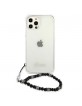 Guess iPhone 12 / 12 Pro Case Cover Black Pearl Transparent