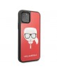 Karl Lagerfeld iPhone 11 Pro Case Cover Hülle Rot Iconic Glitter Karl`s Head