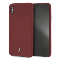 Mercedes iPhone XS Max Case Cover Red Silicone Line