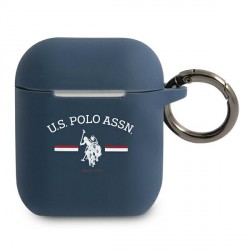 US Polo AirPods 1 / 2 Gen Case Cover Silikon Navi blue