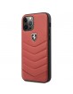 Ferrari iPhone 12 / 12 Pro Hülle Off Track Quilted Leder Rot
