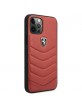 Ferrari iPhone 12 / 12 Pro Hülle Off Track Quilted Leder Rot