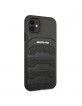 AMG iPhone 11 Case Cover Genuine Leather Debossed Black