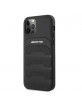 AMG iPhone 12 Pro Max Case Cover Genuine Leather Debossed Black