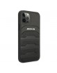 AMG iPhone 12 Pro Max Case Cover Debossed Genuine Leather Black