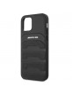 AMG iPhone 12 Pro Max Case Cover Genuine Leather Debossed Black