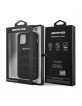 AMG iPhone 12 / 12 Pro Case Cover Genuine Leather Debossed Black