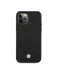 BMW iPhone 12 Pro Max Case Cover Sides Perforate Genuine Leather Black