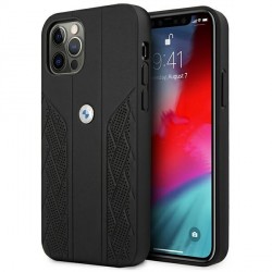 BMW iPhone 12 Pro Max Case Cover Curve Perforate Black