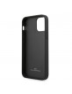 BMW iPhone 12 / 12 Pro Case Cover Sides Perforate Genuine Leather Black