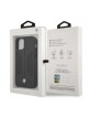 BMW iPhone 12 / 12 Pro Hülle Case Cover Sides Perforate Echtleder Schwarz