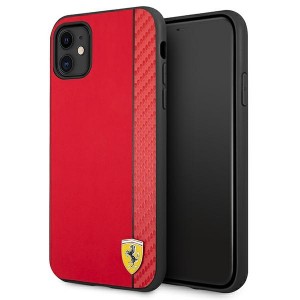 Ferrari iPhone 11 Case Cover On Track Stripe Carbon Red