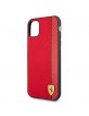 Ferrari iPhone 11 Case Cover On Track Stripe Carbon Red