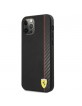 Ferrari iPhone 12 Pro Max Hülle Case Cover On Track Stripe Carbon Schwarz