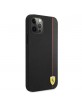 Ferrari iPhone 12 / 12 Pro Hülle Case Cover On Track Stripe Carbon Schwarz