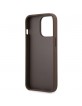 Guess iPhone 13 Pro Max Case Hülle Cover 4G Stripe Braun
